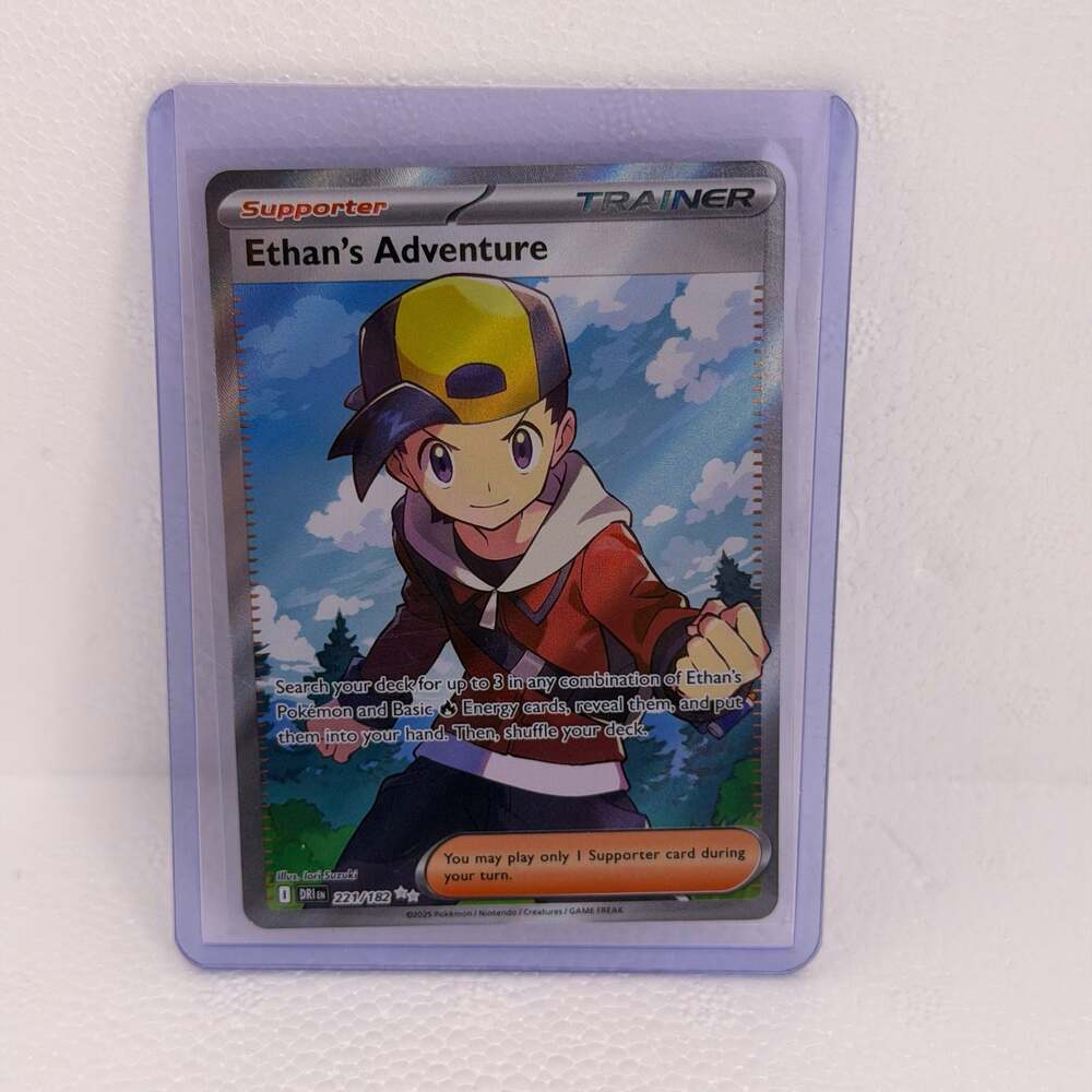 Pokemon TCG Ethan's Adventure Full Art Ultra Rare 221/182 Destined Rivals